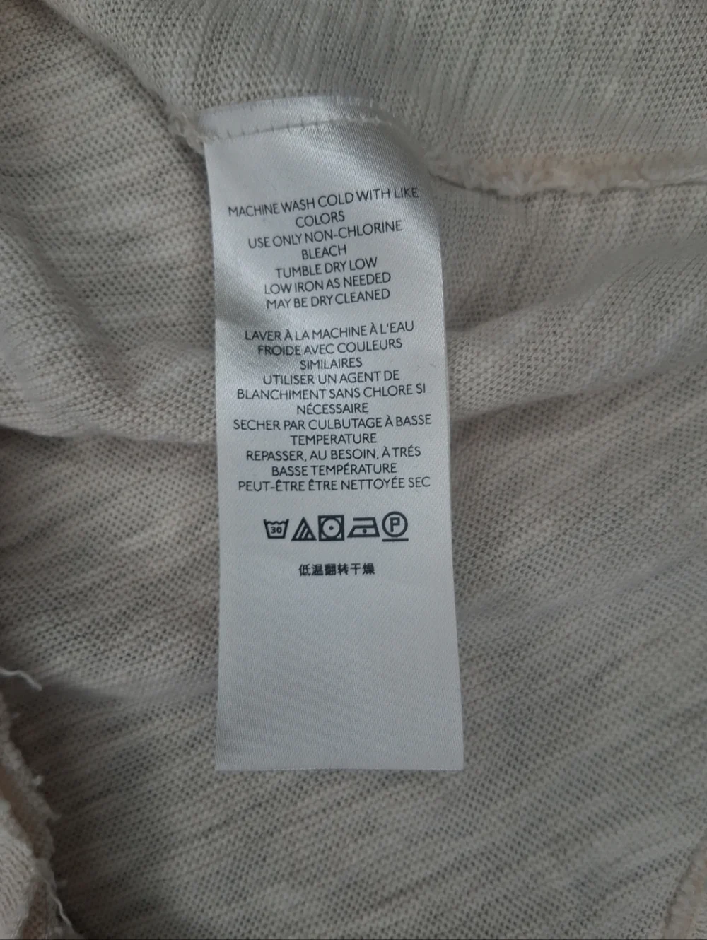 We The Free Free People Phoebe Long Sleeve Henley Shirt Top Tan Beige Cotton M